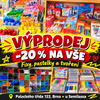 Fixy a pastelky Brno – výprodej se slevou 20 %